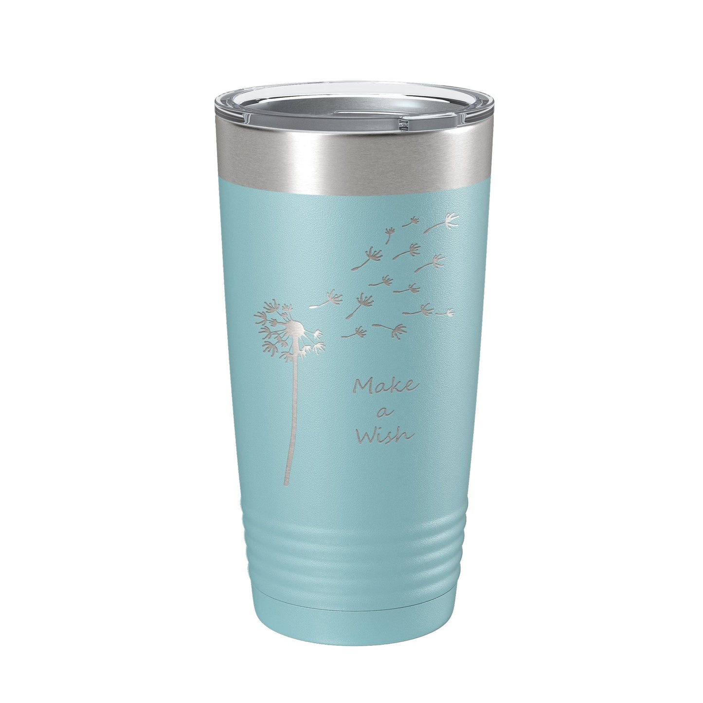 Dandelion Make A Wish Tumbler Travel Mug Gift Mom Daughter Her Women Girls Insulated Laser Engraved Coffee Cup 20 oz
