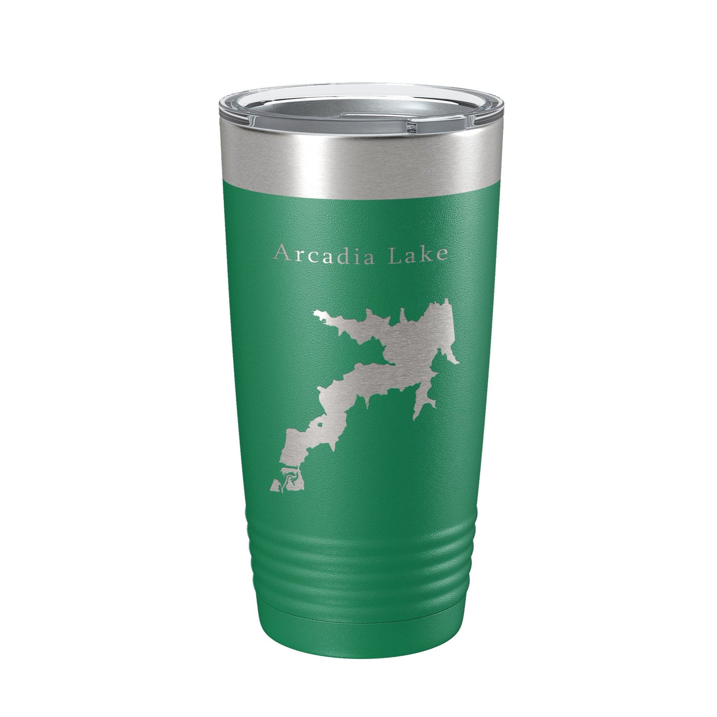 Arcadia Lake Map Tumbler Travel Mug Insulated Laser Engraved Coffee Cup Oklahoma 20 oz