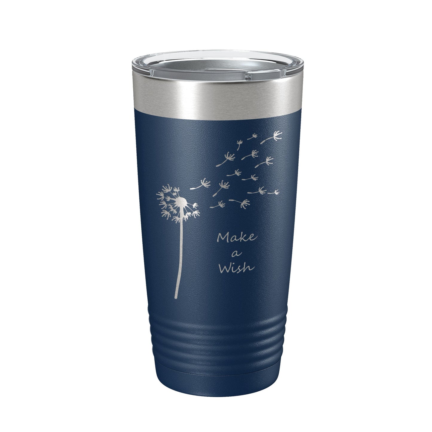 Dandelion Make A Wish Tumbler Travel Mug Gift Mom Daughter Her Women Girls Insulated Laser Engraved Coffee Cup 20 oz