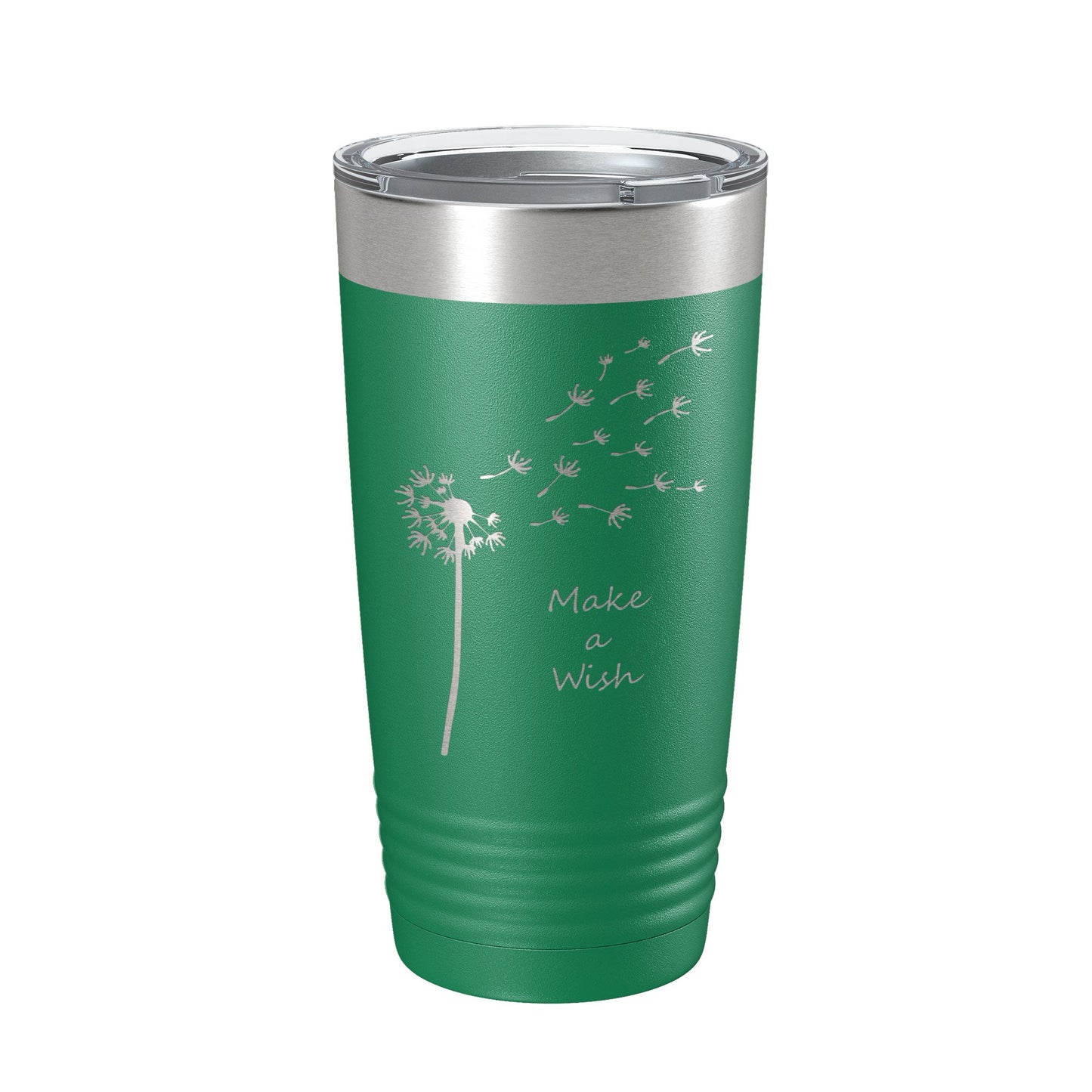 Dandelion Make A Wish Tumbler Travel Mug Gift Mom Daughter Her Women Girls Insulated Laser Engraved Coffee Cup 20 oz