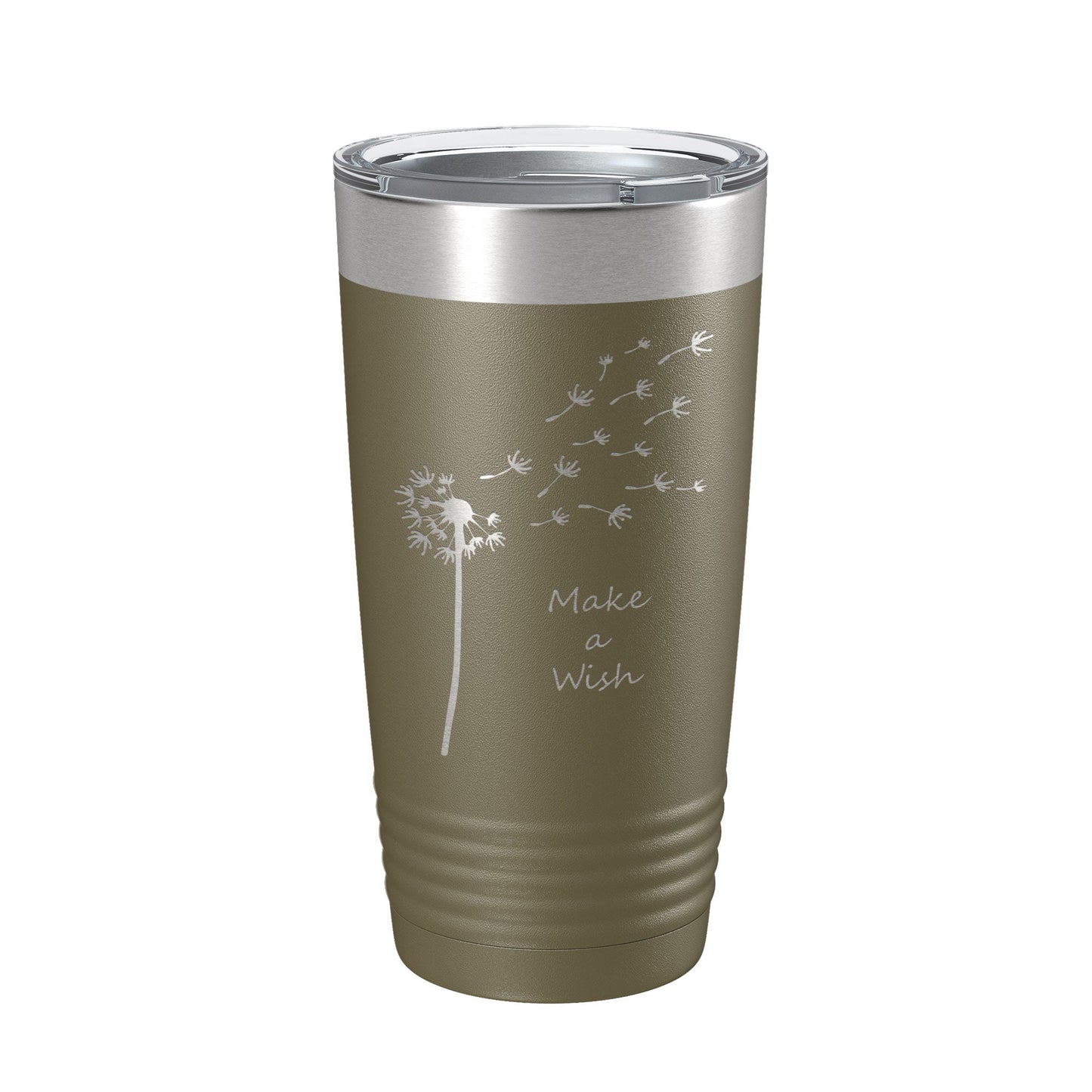 Dandelion Make A Wish Tumbler Travel Mug Gift Mom Daughter Her Women Girls Insulated Laser Engraved Coffee Cup 20 oz