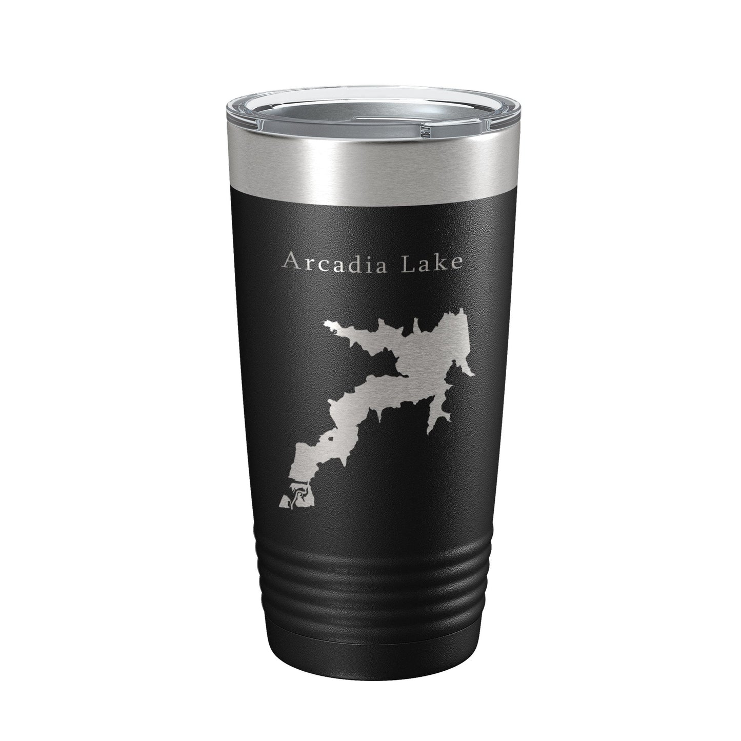 Arcadia Lake Map Tumbler Travel Mug Insulated Laser Engraved Coffee Cup Oklahoma 20 oz