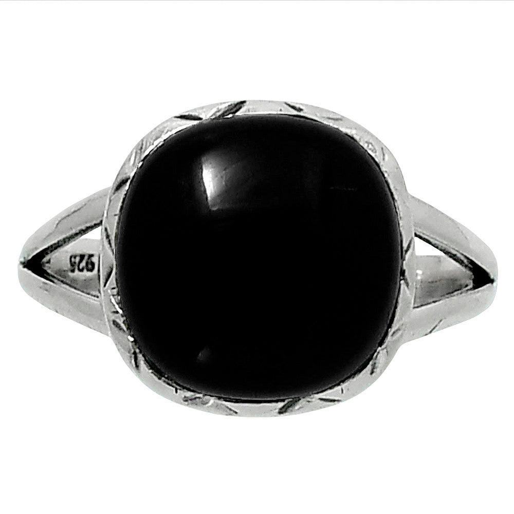 Premium Quality Black Onyx - Brazil Ring size-9 R-1074 23-ER10368-0
