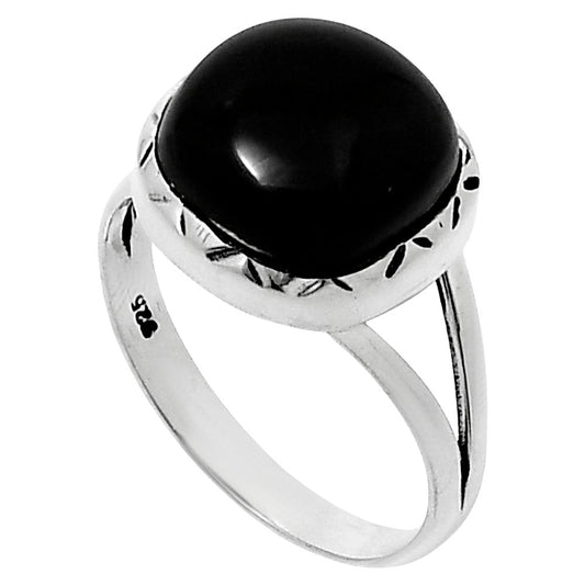Premium Quality Black Onyx - Brazil Ring size-9 R-1074 23-ER10368-1