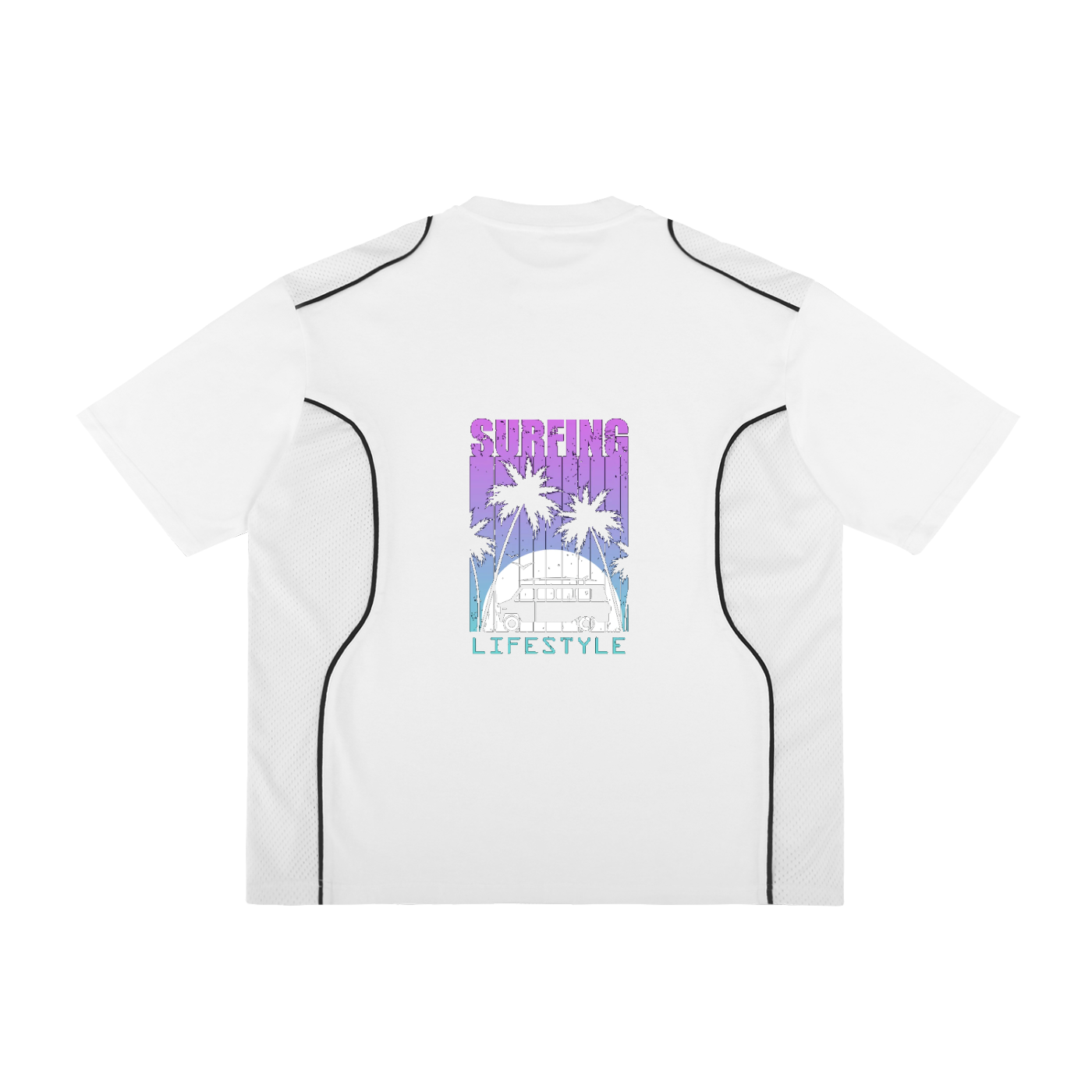 Contrast Piped Panel T-Shirt
