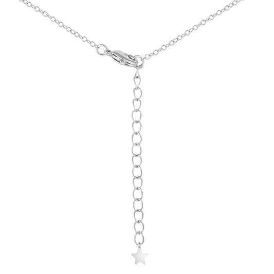 .32Ct Rhodium Star Necklace with Shimmering CZ-1