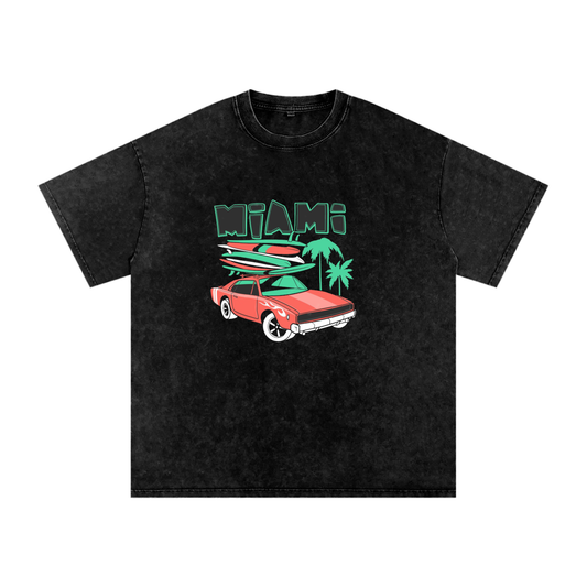 Snow Washed Oversized Cotton T-Shirt