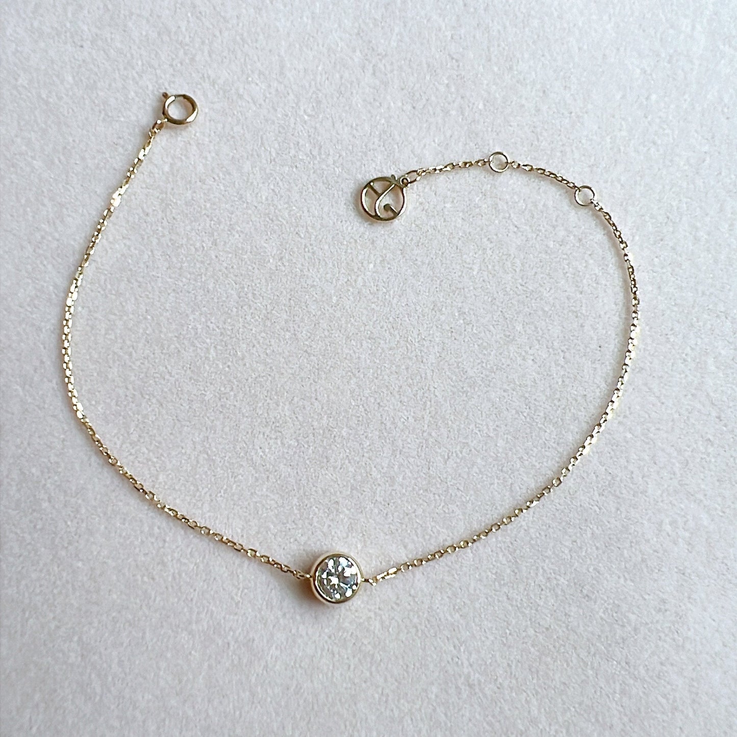 Bezel Set Round Diamond Bracelets 0.5 Carats - 14k Solid Gold-4