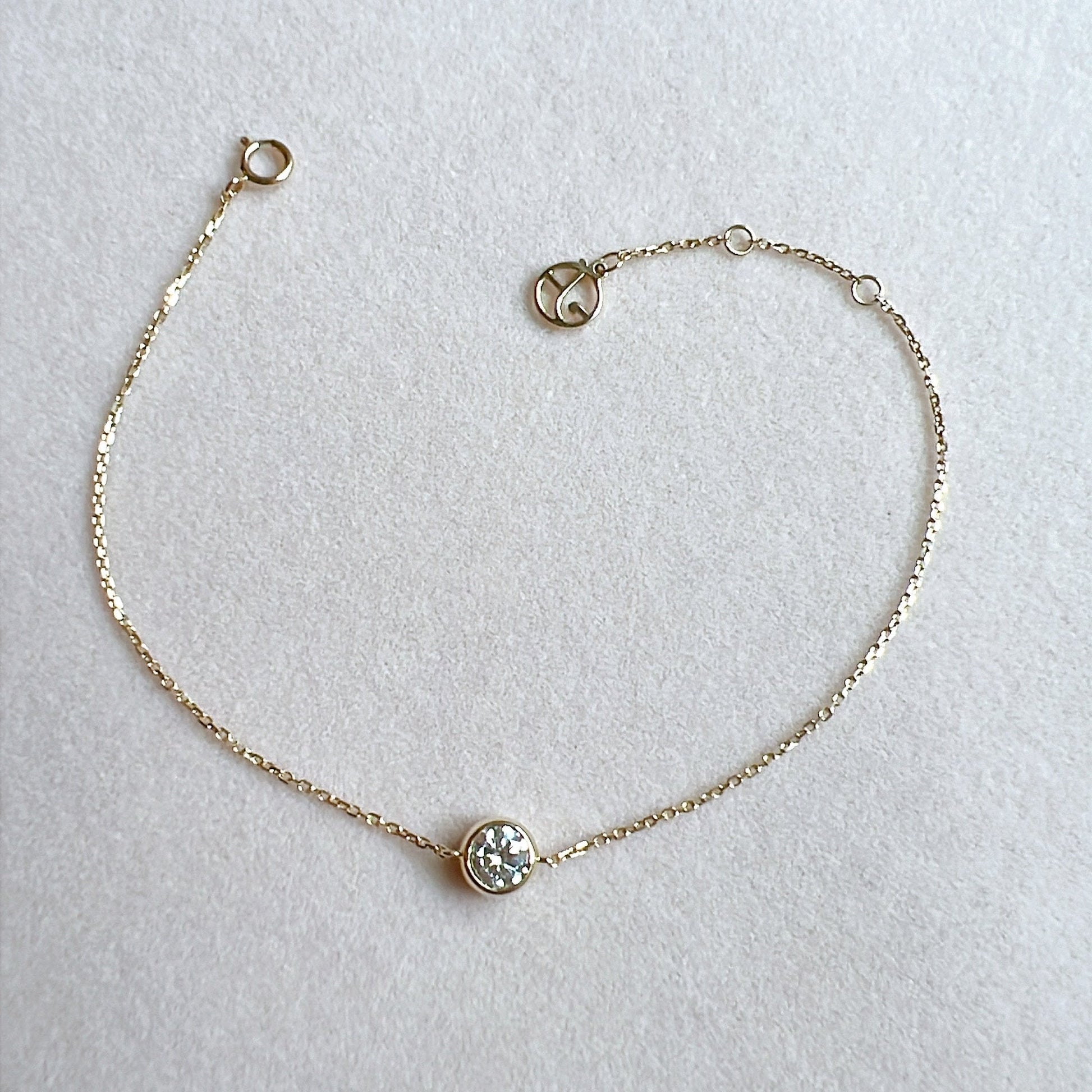 Bezel Set Round Diamond Bracelets 0.5 Carats - 14k Solid Gold-4